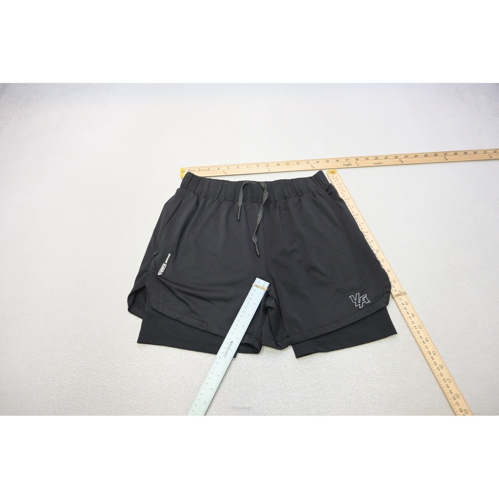 YoungLA Athletic Gym Shorts Mens Large Black Mesh Compression Liner Excellent